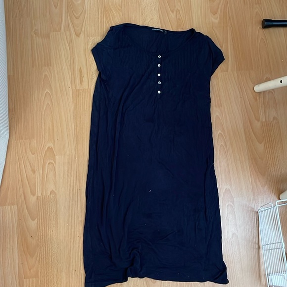 Les Essentiels de MONOPRIX Short Sleeve Navy Blue Dress - Picture 1 of 2